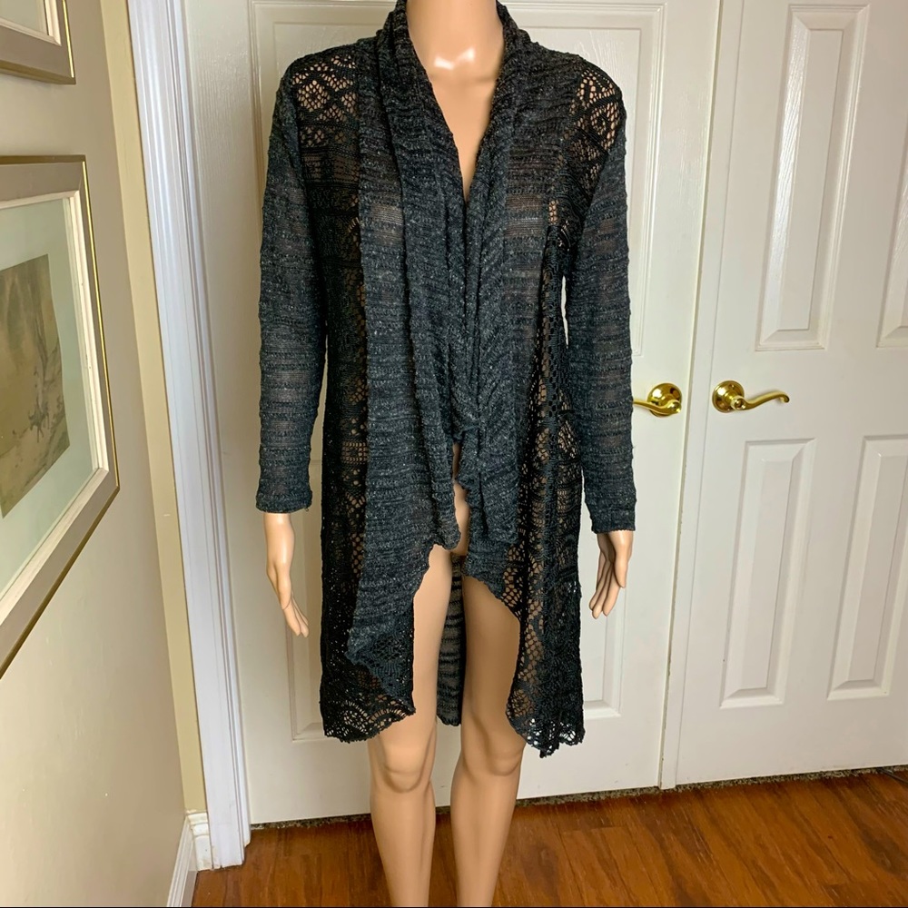 Belle du Jour Open Duster Sweater Cardigan Sz M